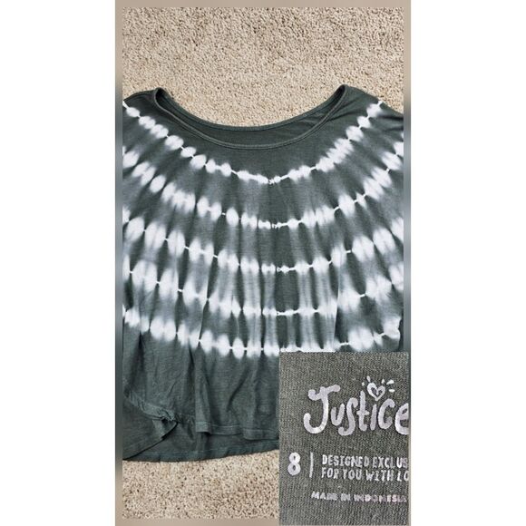Justice Collection of Various Tops Flannel Hoodie T-Shirts Girls Size 8 - Picture 5 of 13